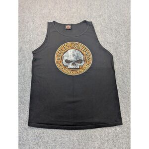 Harley-Davidson Motorcycles Tank Top Mens Large Black Willie G Skull Graphic